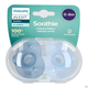 Smoczek ortodontyczny Philips AVENT Soothie 0-6m 2 szt Niebieski SCF099/21 (8710103991618) - obraz 13