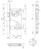 Врезной замок AGB Centro PZ, 85/50 мм, коричневая бронза (B01025.50.22) - изображение 3