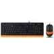 Комплект (клавіатура, миша) A4Tech F1010 Black/Orange USB Помаранчевий 25903 - зображення 4