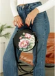 Женская сумка кроссбоди через плечо из экокожи SAMBAG Черная с принтом Flower (9770201020) - изображение 5