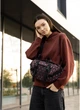Велика тканинна жіноча поясна сумка бананка SAMBAG Чорна з принтом (1105038721) - зображення 2