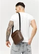 Мужская сумка мессенджер через плечо из экокожи Sambag Коричневая (1003019723) - изображение 5