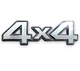 Наклейка "4х4" Avtoaks объемная цельная хром 30х105мм - изображение 1