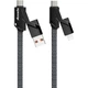 Дата кабель USB-C to USB-C + Lightning + USB-A 1.5m Black Proda (PD-B96th-BK) - изображение 3