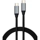 Дата кабель USB-C to USB-C 1.5m USB3.2 Gen2 100W 10GBps Nylon Vinga - изображение 1