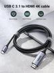 Кабель Type-C to HDMI UGREEN Cable 4K@60Hz 1.5m Gray/Black (MM142) - зображення 2