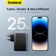 Мережевий зарядний пристрій адаптер Baseus GaN5 Pro Digital Fast Charger |2C+U, 160W/3A, PD3.1/QC| + кабель USB Type-C to USB Type-C 1m Чорний - зображення 4