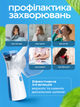 Портативный бесшумный небулайзер MESH Nebulizer "JSL-W302" с меш технологией, ультразвуковой мембранный ингалятор с функцией парового распылителя для дыхания и ингаляций при бронхите для взрослых и детей (Бело-синий / 5V / на батарейках) - изображение 2