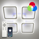 Светильник потолочный светодиодный LUMINARIA LOOK RGB 120W 4Q 540/70 WHITE/OPAL 220V IP20 с пультом ДУ - изображение 1