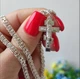 Серебряный комплект мужской 925 пробы крестик с цепочкой Бисмарк 55 см (БГД-3473/УБ-06рБ 55) - изображение 3