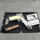 Стартовий пістолет Kuzey 911 shiny chrome (Colt 1911) + патрони 25шт + кейс + 1 магазин - изображение 4