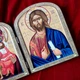 Икона-складень Иисус Христос и Богородица (на дереве 22×17 см) - изображение 3