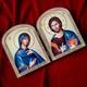 Икона-складень Спаситель и Божья Матерь (на дереве 22×17 см) - изображение 1