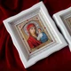 Венчальная пара икон Пресвятая Богородица и Спаситель 27х23,5 см - изображение 2
