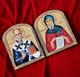 Икона-складень Св. Николай Чудотворец и Св. Антоний (на дереве 22×17 см) - изображение 1