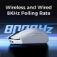 Геймерська акумуляторна бездротова (Bluetooth + 2,4G) миша Mchose G3 Ultra , PixArt 3395, 26000DPI, 8K Black/Чорна (MC-G3-7A) - зображення 4