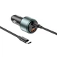 Адаптер автомобільний Hoco Type-C to Type-C cable Galloper NZ9 |1USB/2Type, 95W/3A, PD/QC| Black - изображение 6