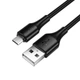 Кабель HOCO Micro USB Beneficio charging data cable X120 |1m, 2.4A| black - изображение 3