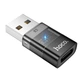 Перехідник HOCO USB male to c female USB2. 0 transparent adapter UA36C |480Mbps, 3A| black - зображення 1
