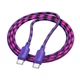 Кабель HOCO X116 Meridian charging data cable Type-C to Type-C 60W 3A 1m Purple - изображение 1