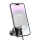 Утримувач HOCO Crystal magnetic wireless fast charging car holder HW18 (center console) |15W| white - зображення 11