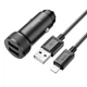 Адаптер автомобільний Hoco Lightning Cable Level dual port Car charger Z49 |2USB, 12W, 2.4A| Black - изображение 1