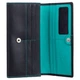 Женский кожаный кошелек Visconti CD21 Topaz (Black/Aqua) - изображение 2