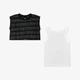 Комплект (майка + топ) DKNY, арт. 62313, черно-белый, 164 см, размер 16 - изображение 4
