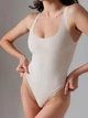 Бесшовное боди без рукавов из эластичной ткани Nud S Белый - изображение 8