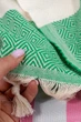 Пляжное полотенце большое 100х180 см на пляж турецкое пoлотенце пештемаль для пляжа бассейна хамама бани зеленое полотенца пляжные хлопок Elmas Green - изображение 5