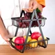 Корзина для фруктов 2 яруса, 32х30х18смКоVegetableКорзина д and fruit storage rack / Фруктовница металлическая - изображение 2