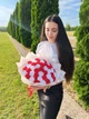 Букет из 51 мыльной розы красно-белый, подарочный букет роз мыльных для девушки, жены, мамы, дочери. - изображение 3