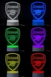 3D LED-нічник ФК «Arsenal» з RGB-підсвіткою . Arsenal нічник - зображення 2