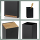 Kubek toaletowy Kela Cube czarny (23687) (4025457236877) - obraz 3