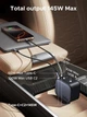 Автомобільний зарядний пристрій 4 in 1 UGREEN EC604 145 Вт із висувним кабелем USB-C 60 Вт, сумісний з iPhone 16, 15 Pro Max, Galaxy S25 та S24 Ultra. Black (55910) - зображення 8