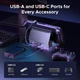 Док-станція 9 in 1 UGREEN CM800 зі складною підставкою, 4K при 120 Гц DP, Gigabit Ethernet PD 100 Вт, 10 Гбіт/с USB A+C 3.2, TF/SD Grey (55733) - зображення 5