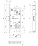 Врезной межкомнатный замок WC AGB Mediana Evolution, 96/50 мм, античная бронза (B01102.50.12) - изображение 3