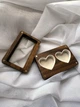 Коробочка для двух каблучок дерев'яна Double Heart — Футляр скринька для весілля, з натурального американського горіха (700192) - зображення 9