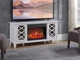 Камінокомплект ArtiFlame Odessa з 3D ефектом полум'я, обігрівом та звуком горіння вогню Білий - зображення 6