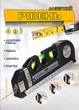 Лазерный строительный уровень с рулеткой и линейкой Good Idea level meter 4в1 Черный (225655) - изображение 1
