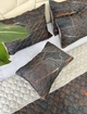 Летнее покрывало Евро 220×240 см с 2 подушками 40×60 см Черный (Д-mur-cap25-003) - изображение 4