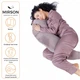 Подушка для беременных и кормления MirSon №8303 Velvet Line 28-0005 Ashen Велюр 30х170х20 см (2200006200284) - изображение 3