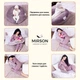 Подушка для беременных и кормления MirSon №8303 Velvet Line 28-0005 Ashen Велюр 30х170х20 см (2200006200284) - изображение 5
