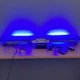 Плоская мигалка с СГП 150W LED 121 см синяя 4 стороны для крыши авто, 12V - изображение 2