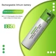 Комплект 2 шт. акумуляторні батареї Smartoools 18650 3.7V 2000Mah з зарядкою Type-C (Зелений) - изображение 4