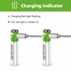 Акумуляторні батарейки Smartoools AAA 1.5V 500 mAh з USB-C зарядкою, 4 шт (Зелений) - изображение 4