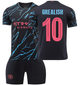 Форма футбольна дитяча Grealish (Гріліш) 10 Manchester City (Манчестер Сіті), сезон 24/25, 30 розмір, ріст 160-165 см, чорно-блакитний з рожевим - зображення 1