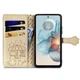 Чохол Embossed Cat and Dog для Motorola Moto G04s книжка шкіра PU з візитницею золотистий - зображення 2