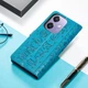 Чохол Embossed Cat and Dog для OPPO A3 / CPH2669 книжка шкіра PU з візитницею блакитний - зображення 5