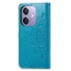 Чехол Vintage для OPPO A3X / CPH2641 книжка кожа PU с визитницей голубой - изображение 3